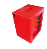 COFRE COM SEGREDO MINI COFRINHO DE METAL - FERCAR Vermelho Brilhante