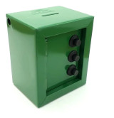 COFRE COM SEGREDO MINI COFRINHO DE METAL - FERCAR Verde  Brilhante