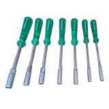 Kit Jogo Chave Canhão 7 Peças (5mm A 11mm) Aço Cromo Vanádio Verde 