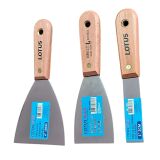 KIT 3 ESPÁTULAS AÇO CROMADO PARA APLICAÇÃO MASSA CORRIDA GESSO 1